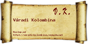 Váradi Kolombina névjegykártya